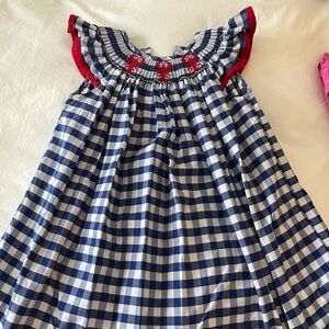 Southern Sunshine smocked lobster dress 4t EUC